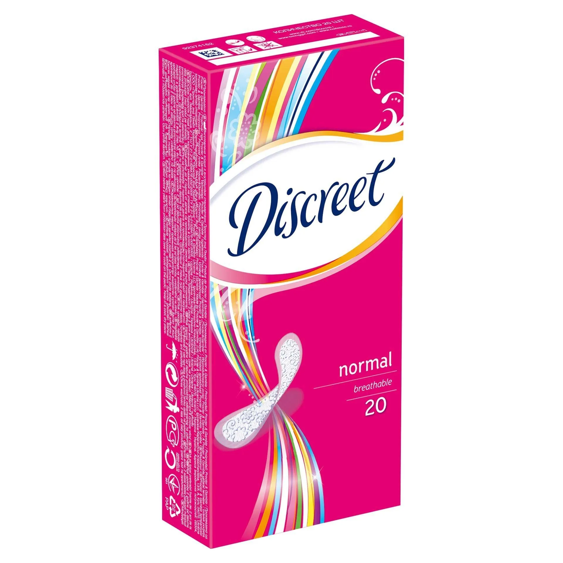 DISCREET DEO BREATHABLE NORMAL 20BUC