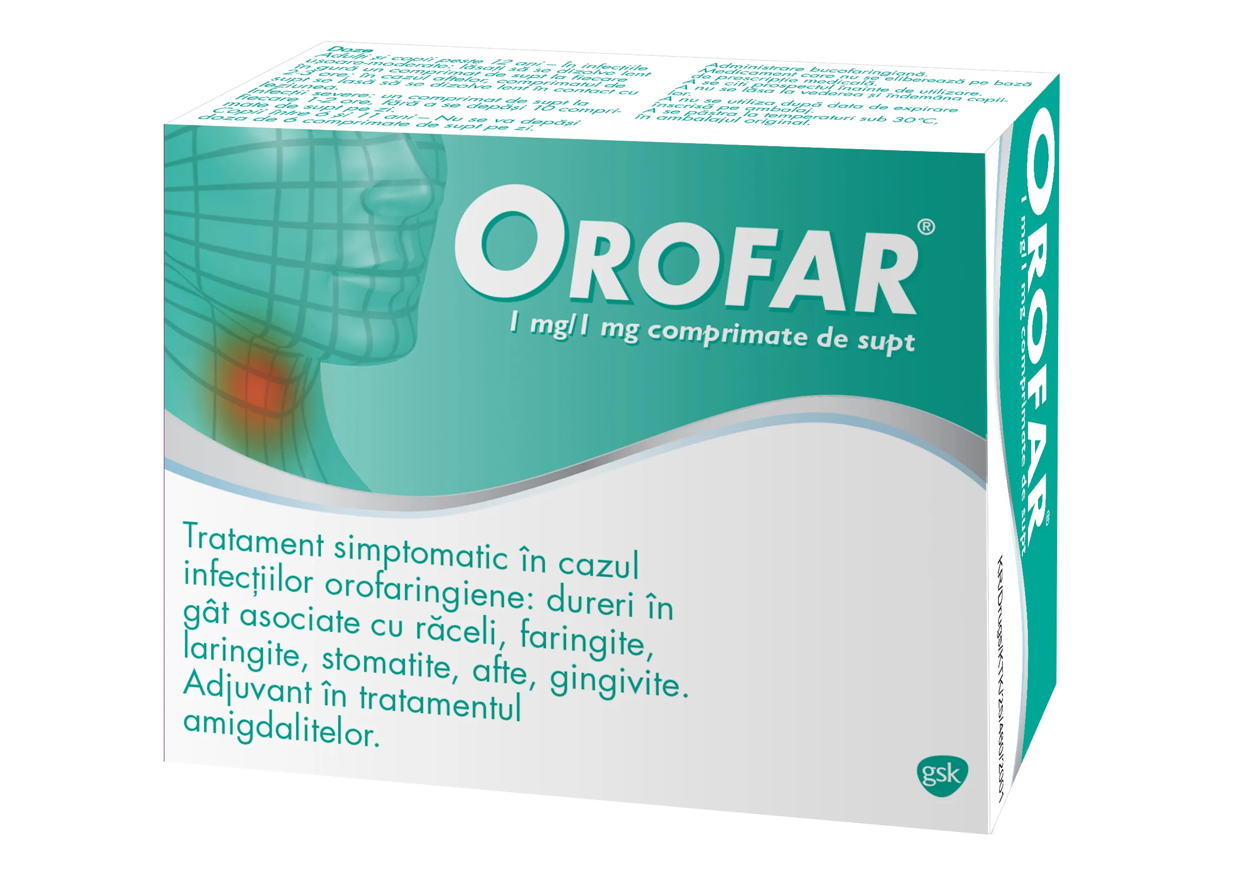 Orofar 1mg/1mg x 24 comprimate de supt