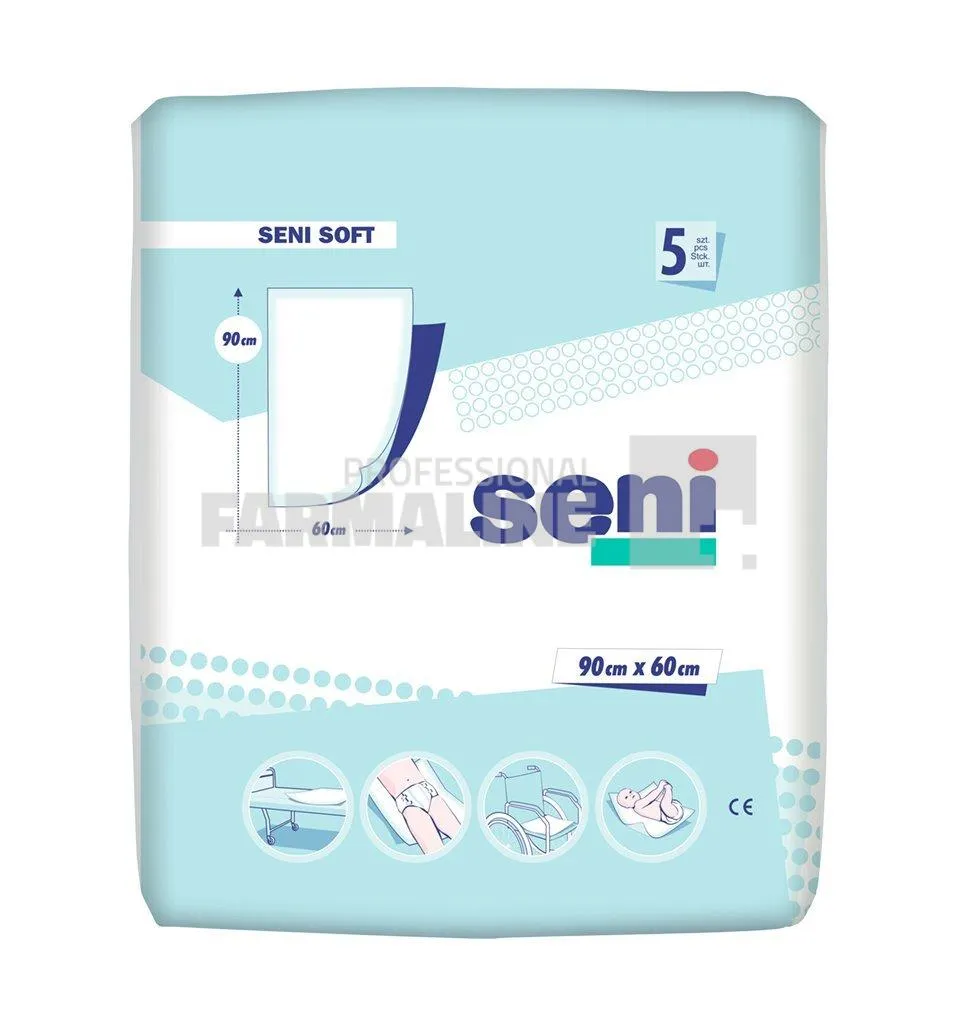 Seni Soft Super Aleze igienice 90 cm x 60 cm 5 bucati