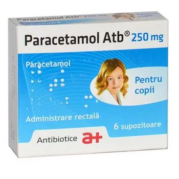 Paracetamol 250 mg, 6 supozitoare, Antibiotice