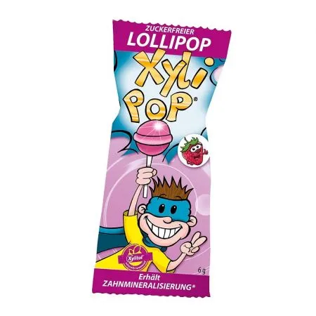 Acadea cu aroma de capsuni Xylipop, 6 g, Miradent