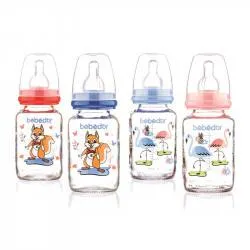 Bebe d'or Biberon din sticla cu desen x 125ml (cod 30302)