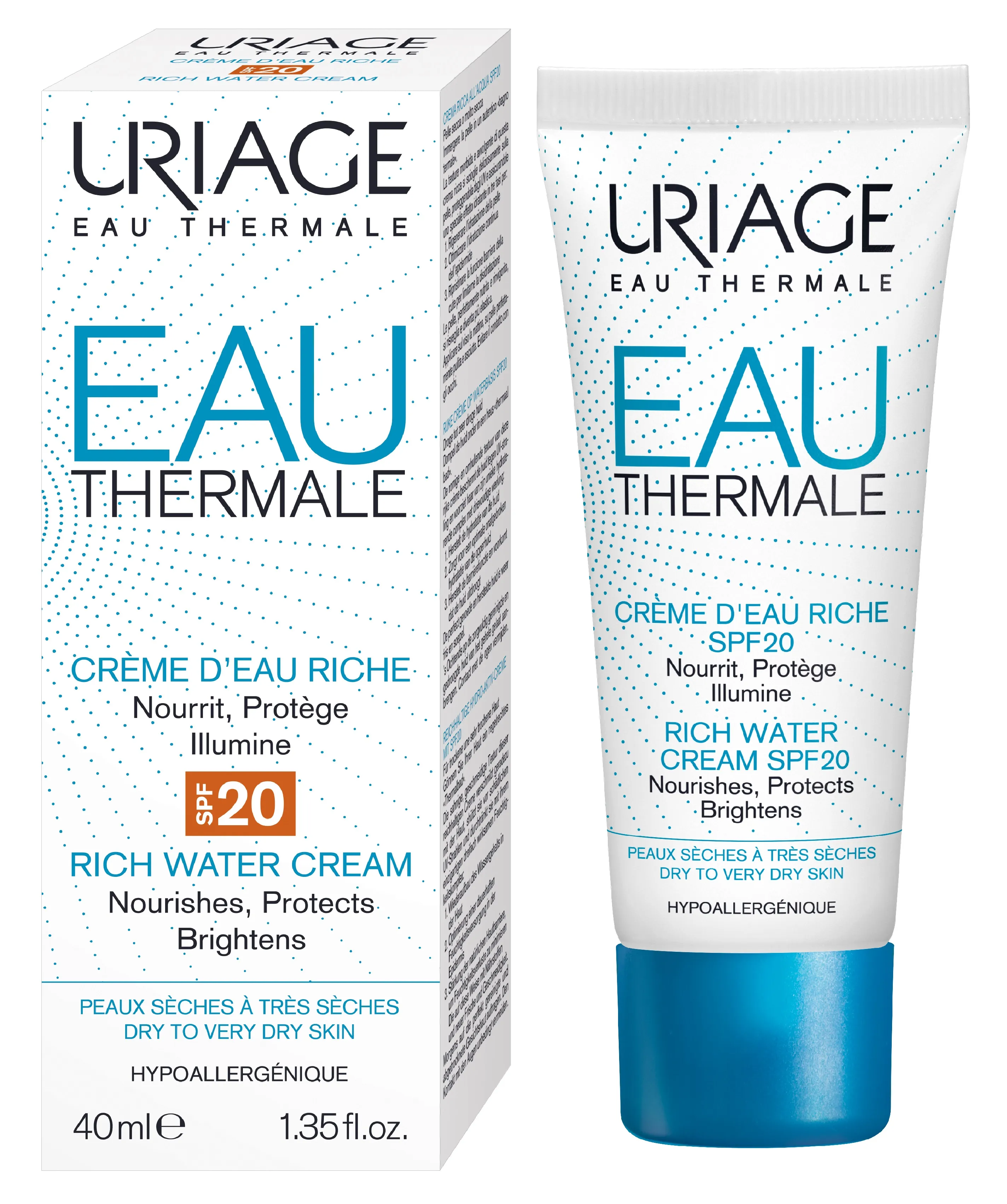 EAU THERMALE Crema hidratanta cu SPF20, 40ml, Uriage