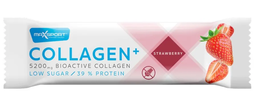 Baton proteic cu colagen si capsuni 40g (Max Sport)