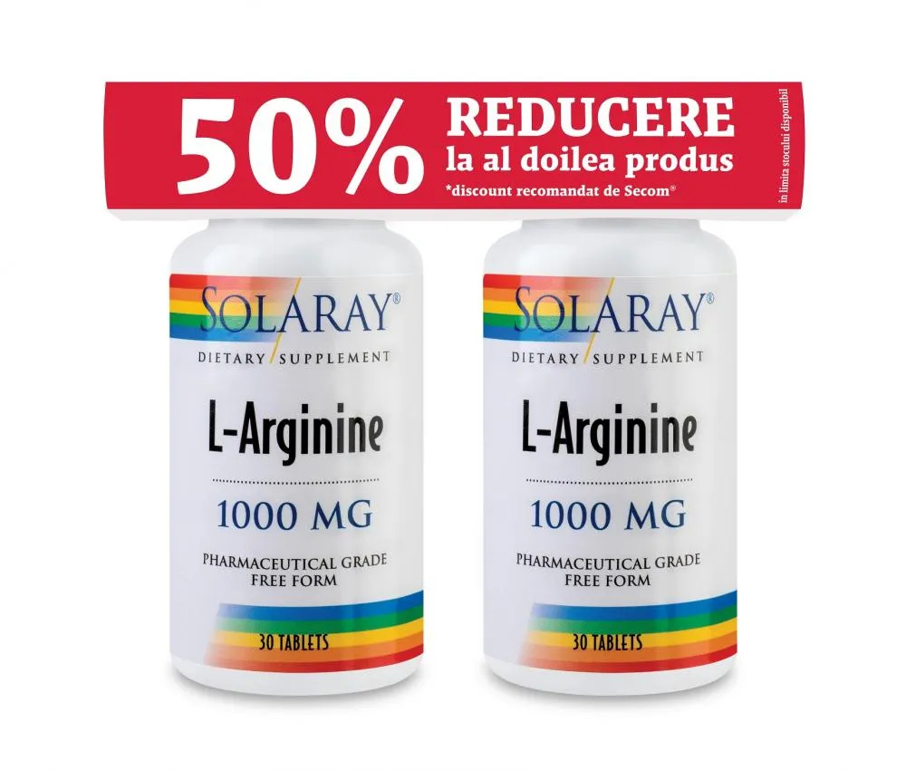 Secom L-Arginine 1000mg x 30 tablete 1+1 (50% Promo)