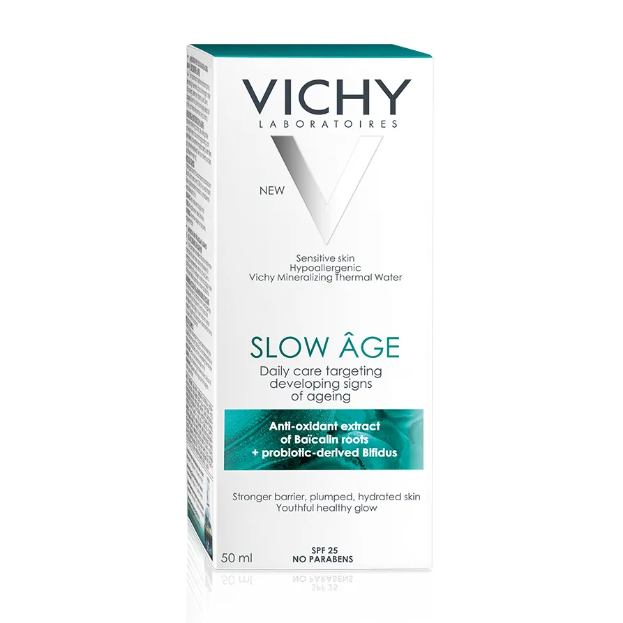 Fluid pentru corectarea si incetinirea aparitiei semnelor de imbatranire a tenului SPF 25 Slow Age, 50 ml, Vichy