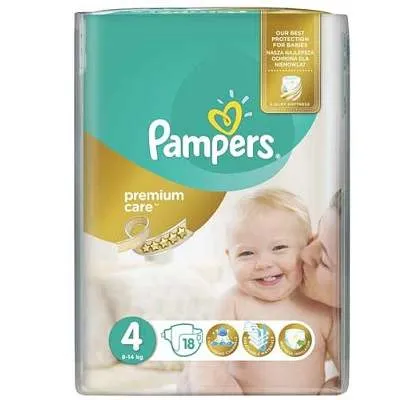 Pampers Premium Care 4 Maxi 9-14 kg x 18 bucati