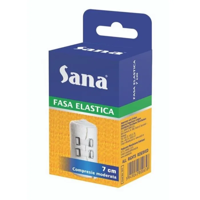 Bandaj elastic, 7 cm x 3 m, Sana