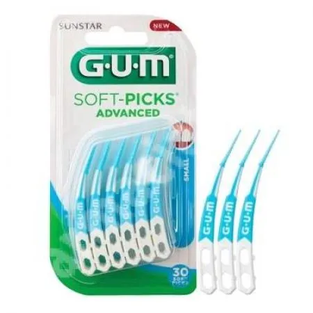 Perii interdentare Soft-Picks Advanced Small, 30 bucati, Sunstar Gum