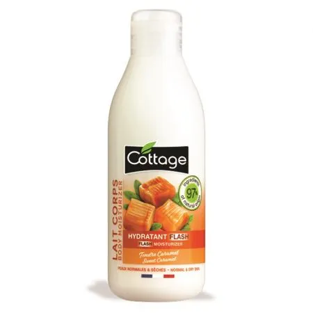 Lapte de corp hidratant Caramel, 200 ml, Cottage