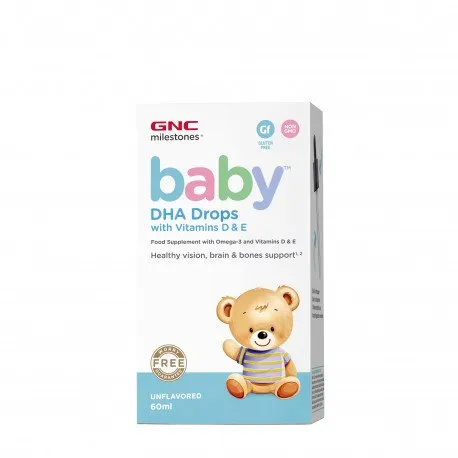 GNC BABY DHA + VIT D-E picaturi, 60 ml