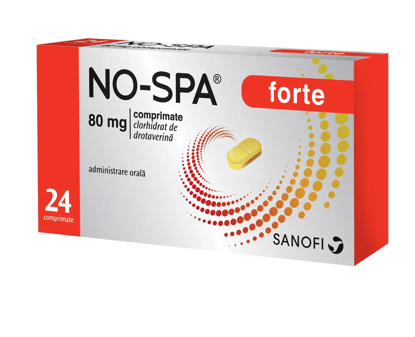 No-Spa Forte 80 mg, 24 comprimate, Sanofi