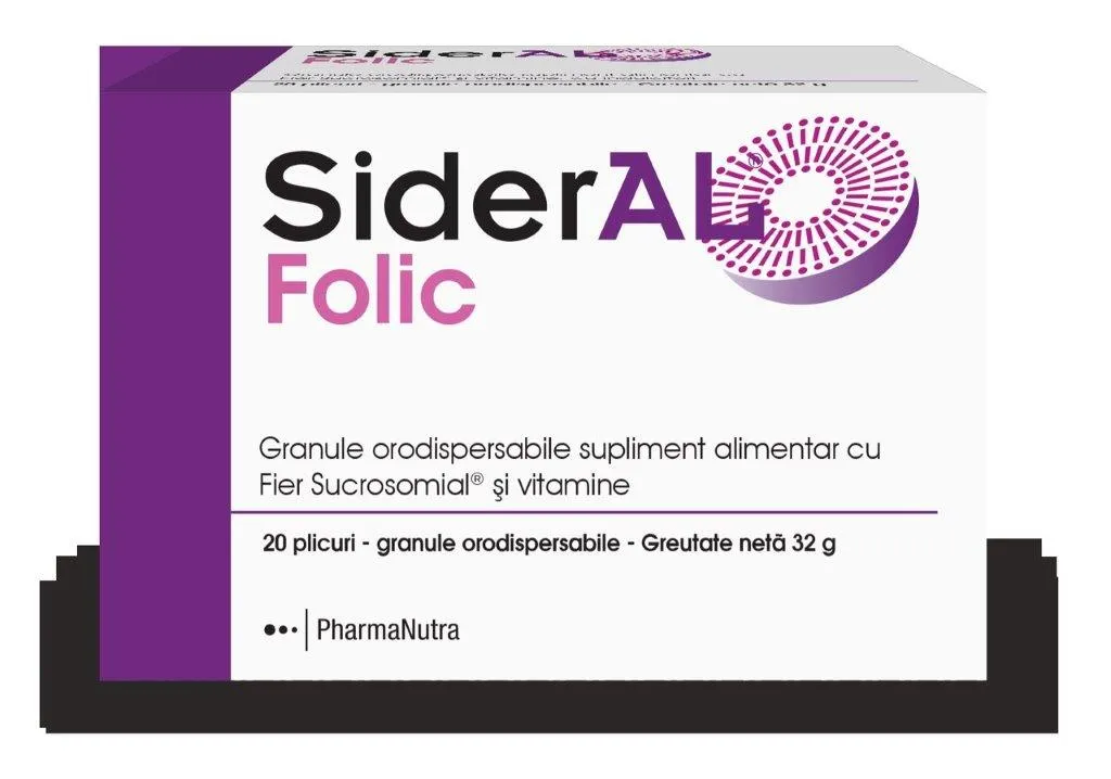 Sideral Folic x 20plicuri - granule orodispersabile-Solacium