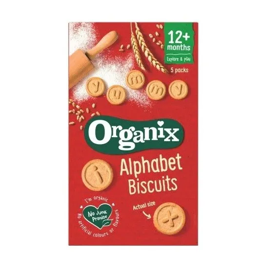 ORGANIX BISCUITI BIO ALFABET 12LUNI+ 25G X 5BUC