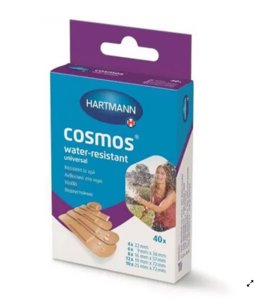 Cosmos Water Resistant Hartmann - Plasturi rezistenti la apa - 40 buc