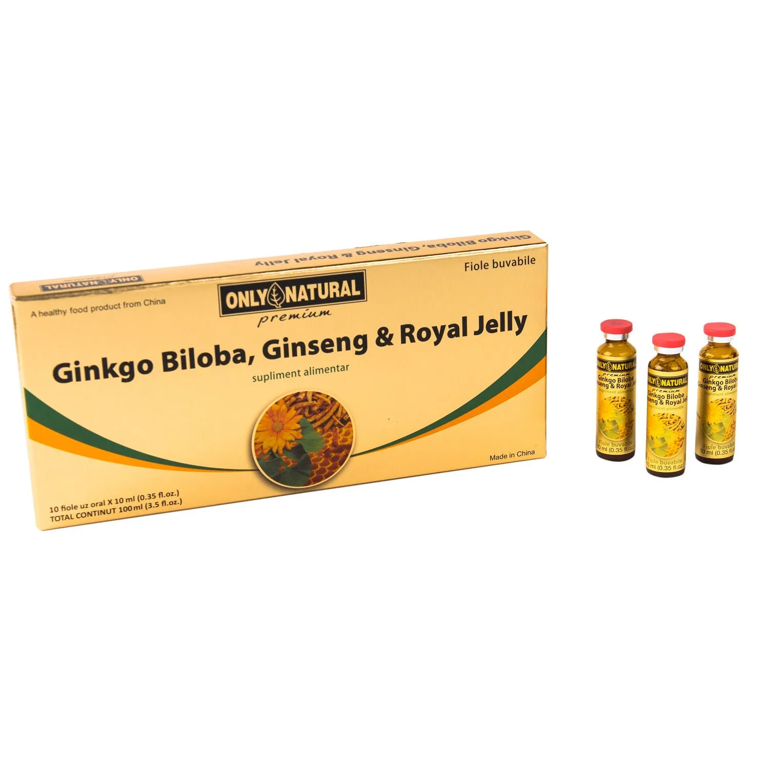 GINKO BILOBA + GINSENG + ROYAL JELLY X 10 FIOLE