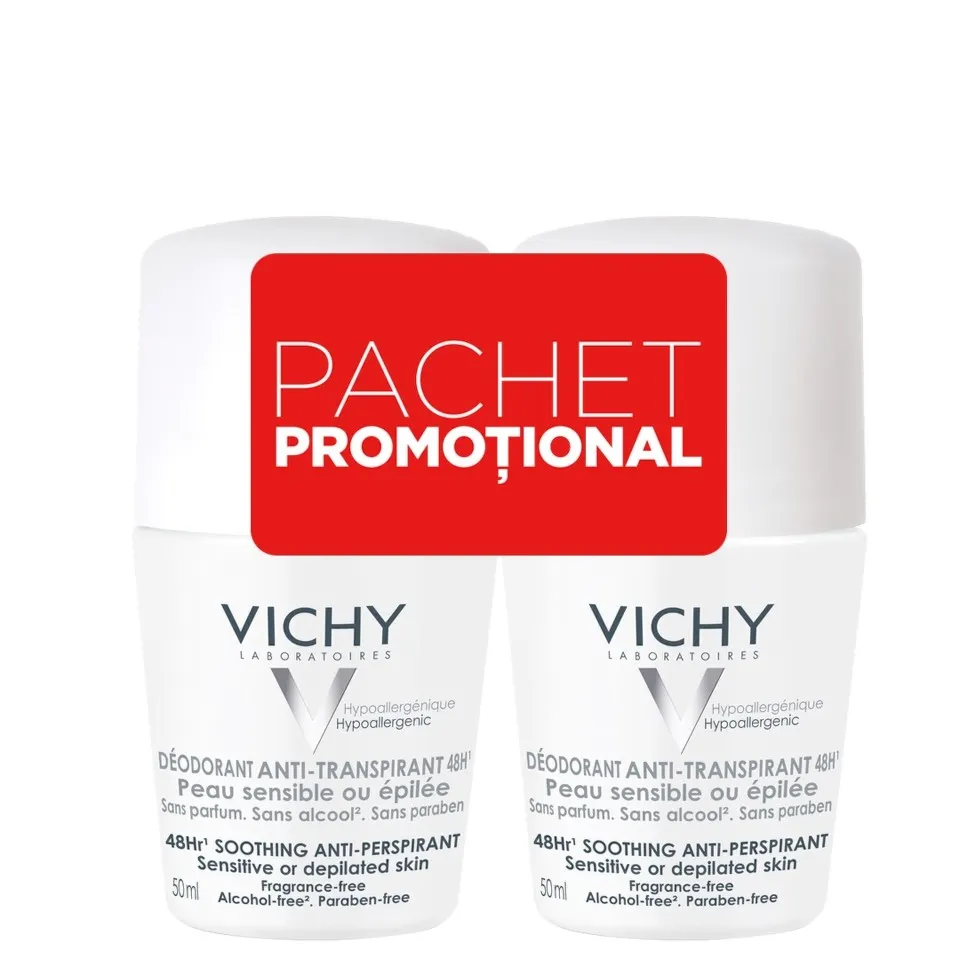 VICHY DEO ROLL-ON PIELE SENSIBILA SAU EPILATA 2 X 50ML