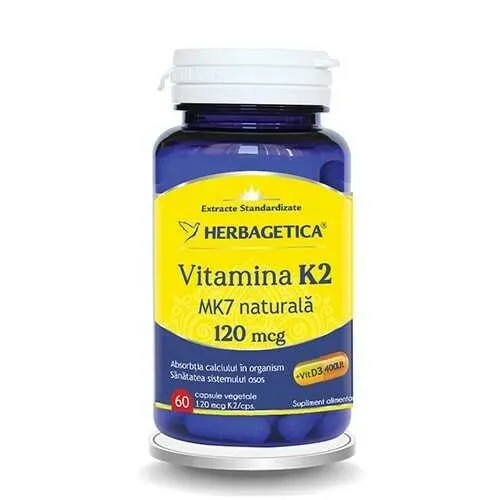 Vitamina K2 120 mcg x 60 capsule (Herbagetica)