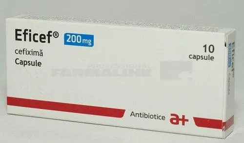 EFICEF R 200 mg x 10 CAPS. 200mg ANTIBIOTICE SA