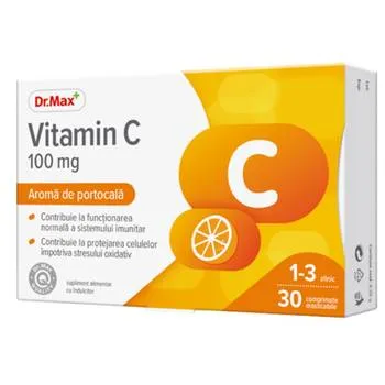 Dr. Max Vitamina C 100mg, 30 comprimate masticabile