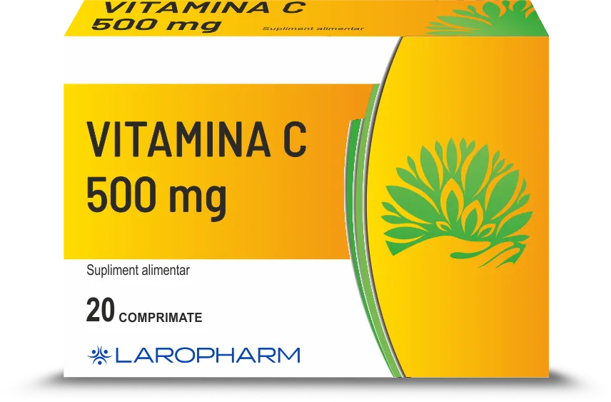 Vitamina C+ 500 mg, 20 comprimate, Laropharm