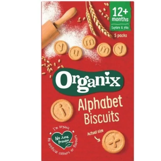 Organix Biscuiti alfabet 12l+ x 125g