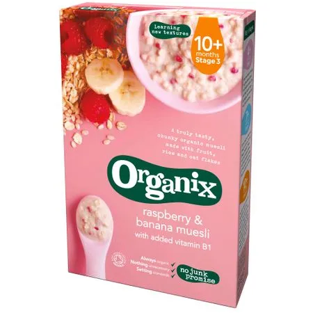 Organix Cereale Muesli Zmeura+Banane 10luni *200g