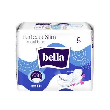 Absorbante Perfecta Slim Maxi Blue Extra Soft, 8 bucati, Bella