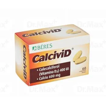 Calcivid 600 mg/400 UI, 60 comprimate, Beres