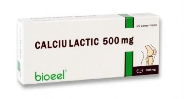 BIOEEL CALCIU LACTIC 500MG 20CP