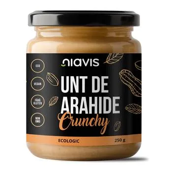 Pasta de arahide crunchy ecologic, 250g, Niavis