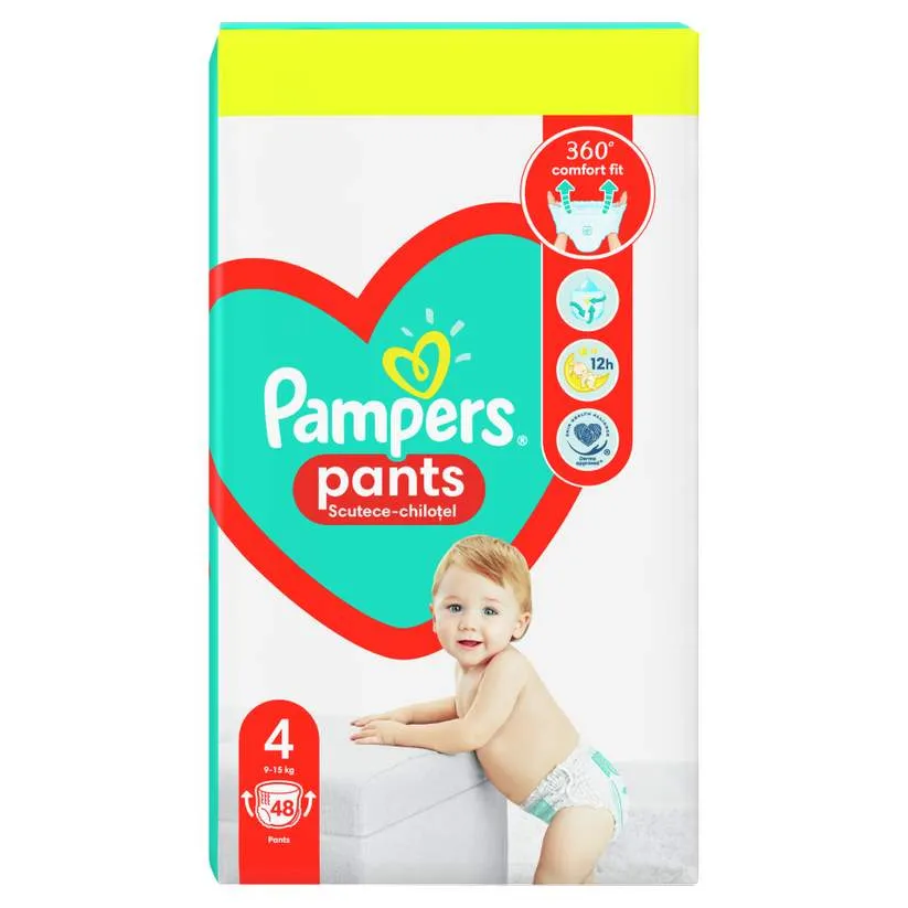 PAMPERS BABY PANTS 4 MAXI 9-15KG 48 BUCATI