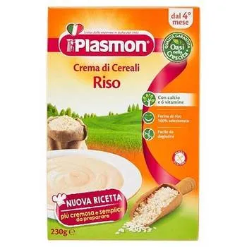 Cereale instant crema de orez fara gluten, 230g, Plasmon