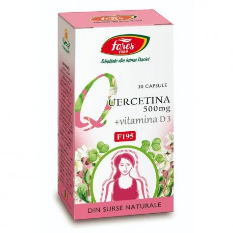 FARES Quercetina 500 mg + Vitamina D3 x 30 capsule