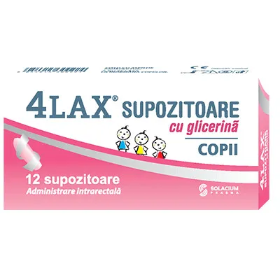 4LAX GLICERINA COPII SUPOZITOARE 12BUC