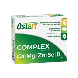 Ostart Complex Ca + Mg + Zn + Se + D3 x 20 comprimate (Fiterman)