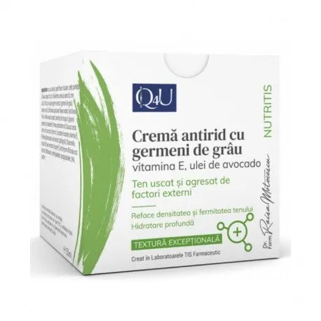 TIS Q4U Crema antirid cu germeni de grau, 50ml