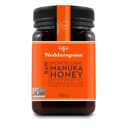 Miere de Manuka KFactor 16 RAW, 500 g, Wedderspoon