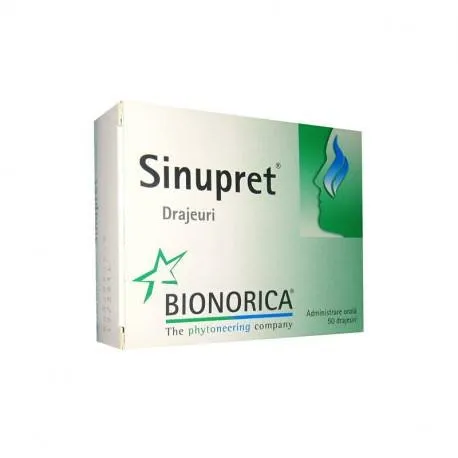 Sinupret, 50 drajeuri, adjuvant sinusuri