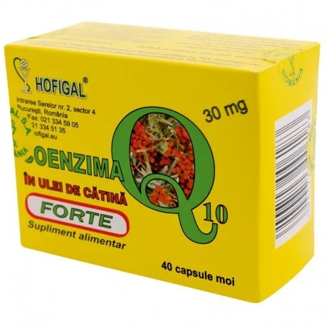 HOFIGAL COENZIMA Q10 30MG IN ULEI DE CATINA FORTE 40 CAPSULE MOI