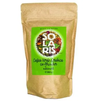 Cafea verde arabica macinata cu ghimbir, 260g, Solaris