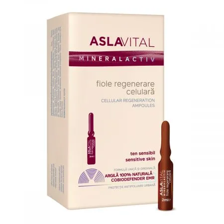 Fiole regenerare celulara Mineralactiv, 7 fiole x 2 ml, AslaVital