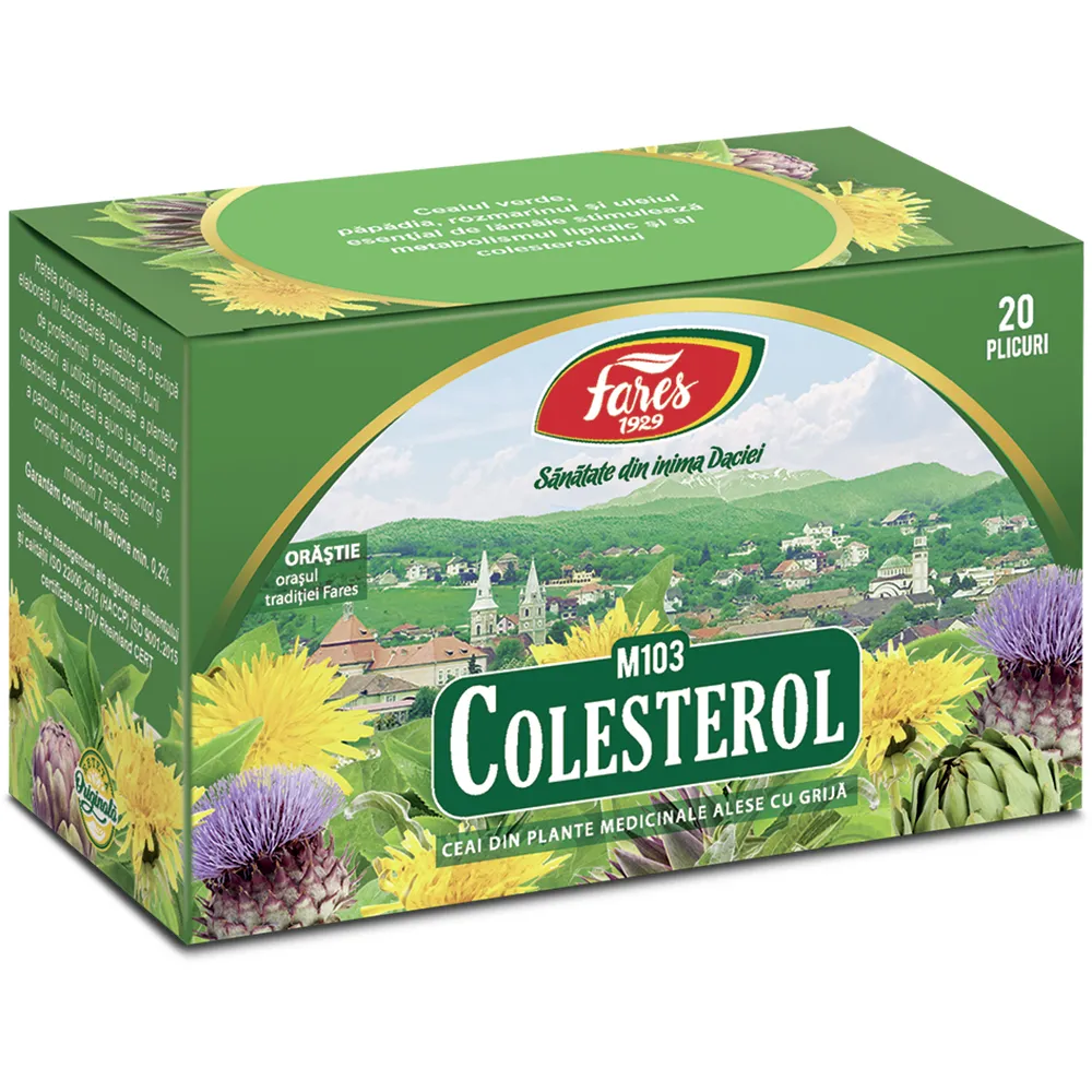 Ceai Colesterol, M103, 20 plicuri, Fares
