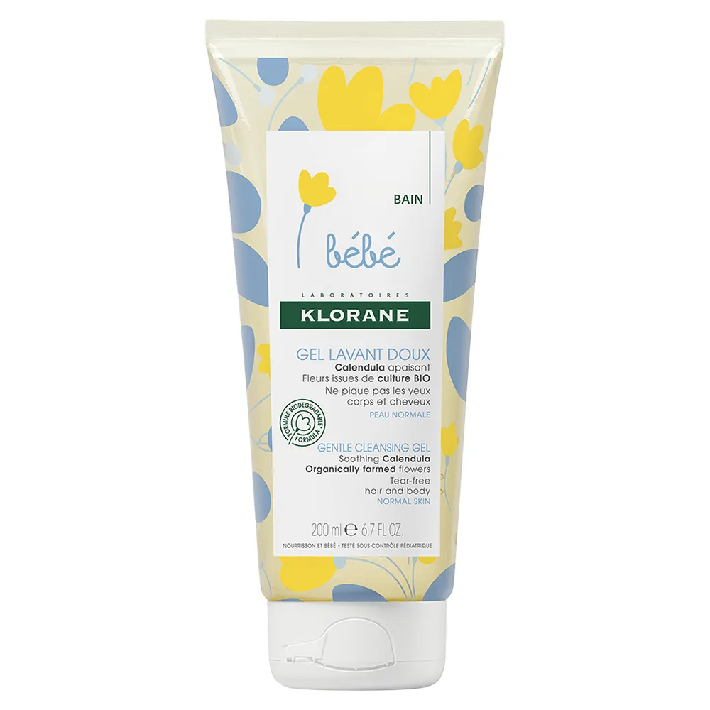KLORANE Gel spumant pentru par si corp, 200 ml, Klorane Bebe