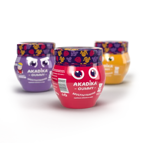 Akadika Gummy Multivitamine 3 arome x 60 bucati