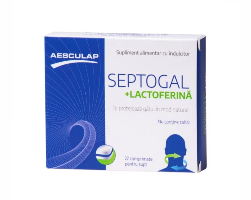 Septogal+lactofeina, 27 comprimate, Aesculap