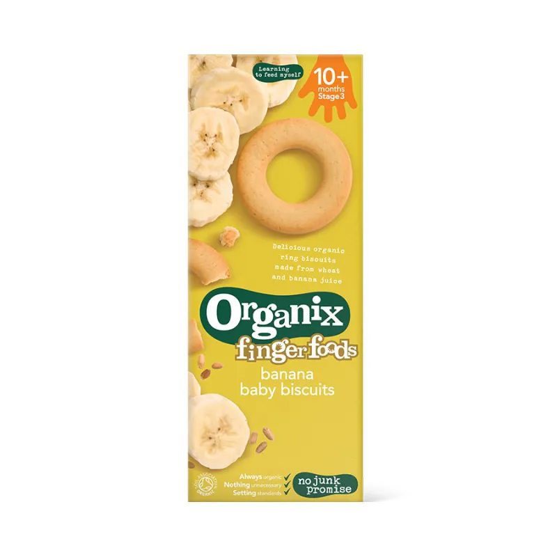 Organix Biscuiti Bio Bebelusi Banane  54g