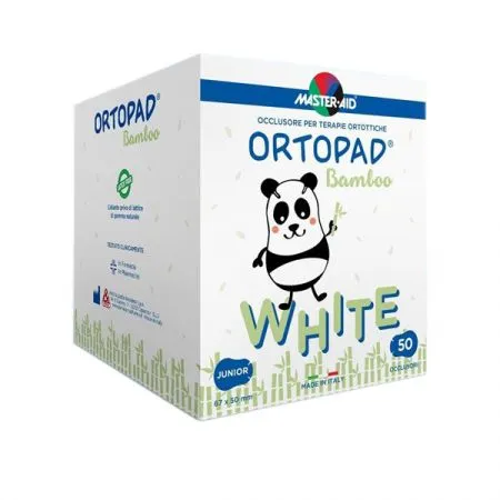 Ocluzor copii ORTOPAD Alb Junior Master-Aid, 67x50 mm, 50 bucati, Pietrasanta Pharma