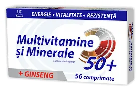 Multivitamine si Minerale cu Ginseng 50, 56 comprimate, Zdrovit