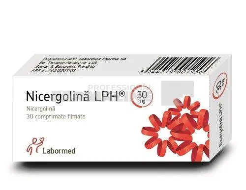 NICERGOLINA LPH 30 mg x 30 COMPR. FILM. 30mg LABORMED PHARMA SA